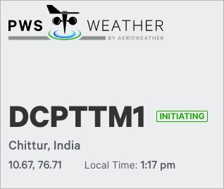 PWSWeather Dashboard for Tattamangalam