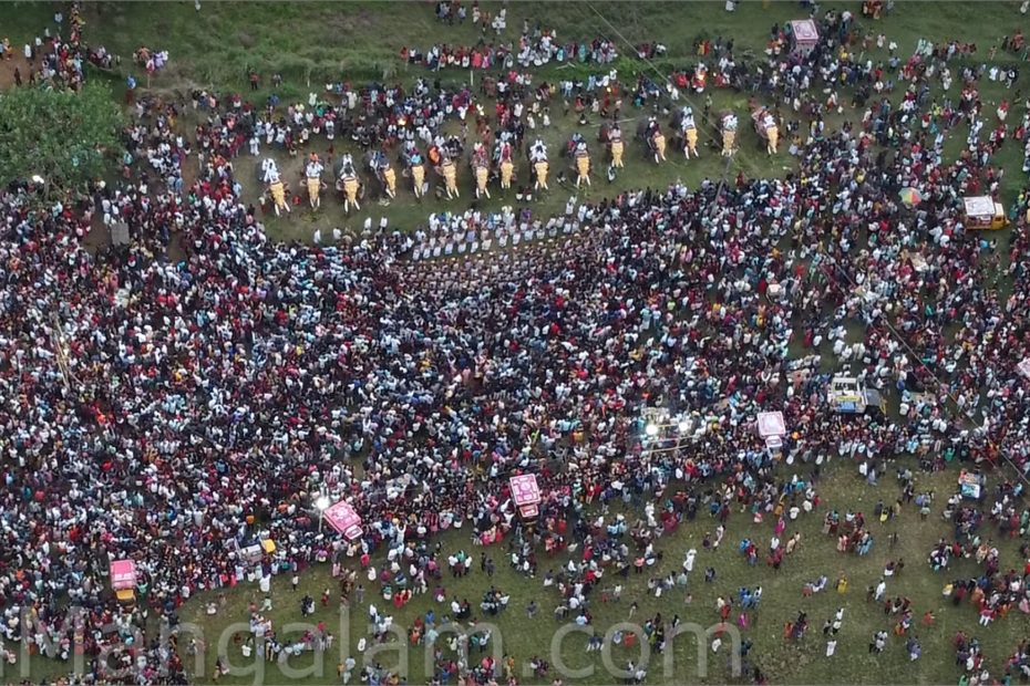 aana vela angadi vela tattamangalam 2023 drone shots video